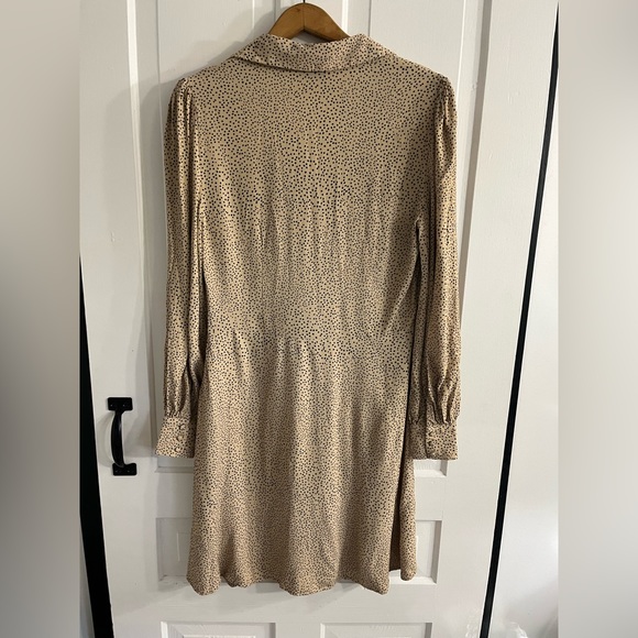 & Other Stories Dot Print Shirt Dress in Beige - Picture 5 of 9
